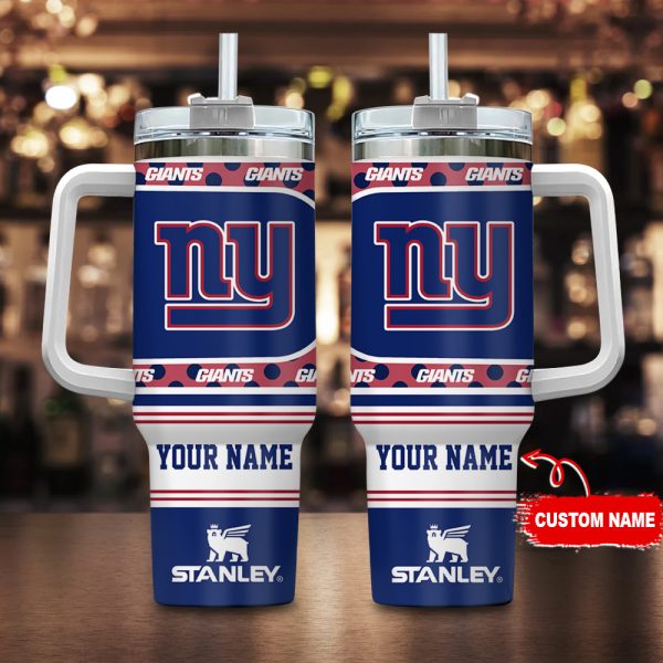 New York Giants NFL Custom Stanley Quencher 30oz-40oz Stainless Steel Tumbler Hot And Cold Tumbler