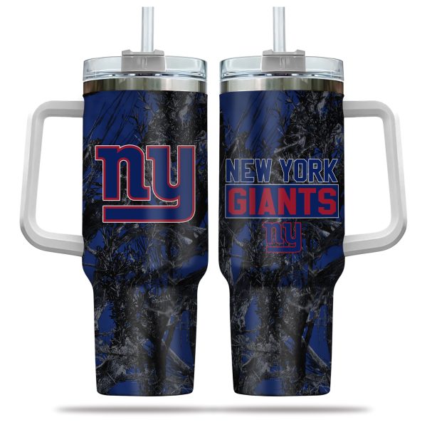 New York Giants NFL Hunting Custom Stanley Quencher 30oz-40oz Stainless Steel Tumbler Hot And Cold Tumbler