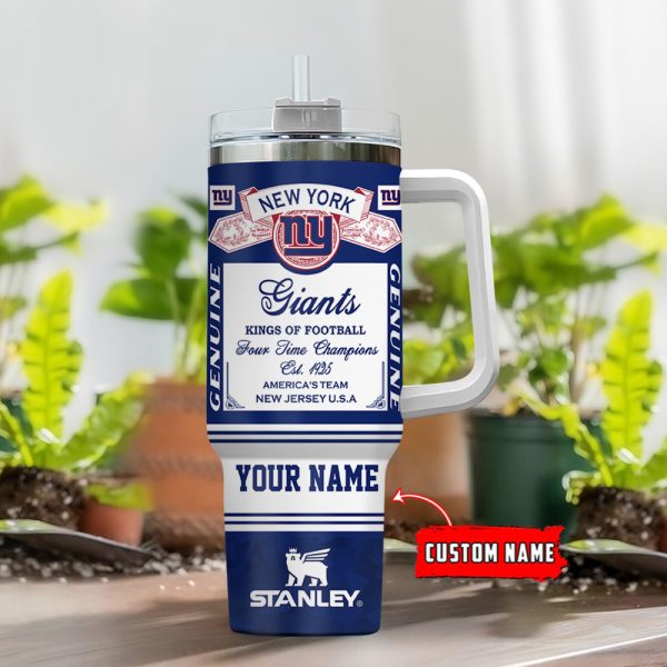 New York Giants NFL Kings Of Football Custom Stanley Quencher 30oz-40oz Stainless Steel Tumbler Hot And Cold Tumbler - Image 2