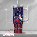 New York Giants NFL Mickey Mouse Glitter Custom Stanley Quencher 30oz-40oz Stainless Steel Tumbler Hot And Cold Tumbler