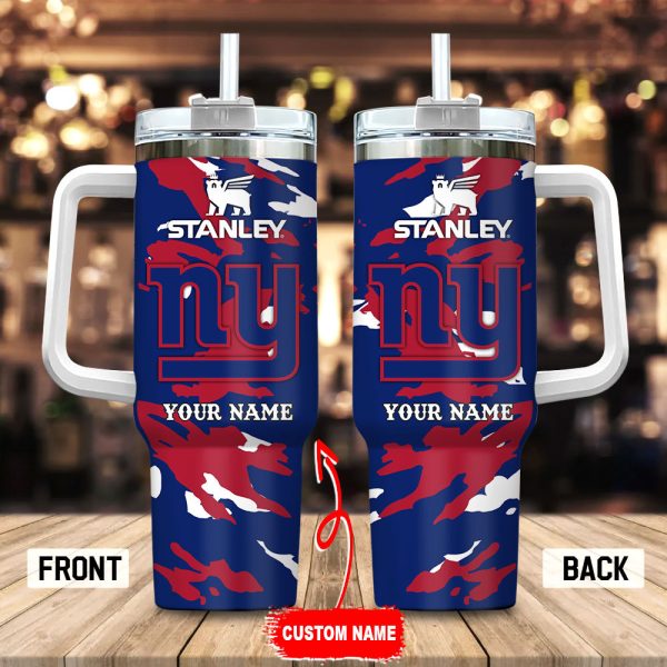 New York Giants NFL Custom Stanley Quencher 30oz-40oz Stainless Steel Tumbler Hot And Cold Tumbler