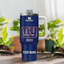 New York Giants NFL 3D Logo Custom Stanley Quencher 30oz-40oz Stainless Steel Tumbler Hot And Cold Tumbler