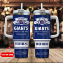 New York Giants NFL Bud Light Custom Stanley Quencher 30oz-40oz Stainless Steel Tumbler Hot And Cold Tumbler