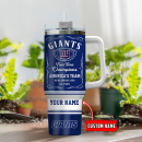 New York Giants NFL Custom Stanley Quencher 30oz-40oz Stainless Steel Tumbler Hot And Cold Tumbler