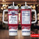 New York Giants NFL Nutrition Facts Custom Stanley Quencher 30oz-40oz Stainless Steel Tumbler Hot And Cold Tumbler