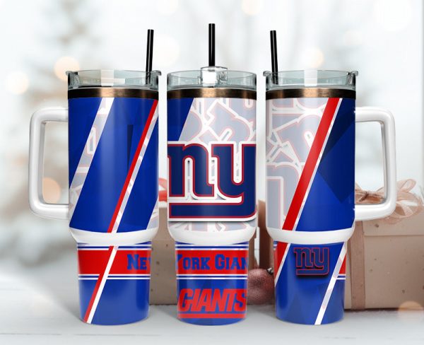 New York Giants NFL Custom Stanley Quencher 30oz-40oz Stainless Steel Tumbler Hot And Cold Tumbler