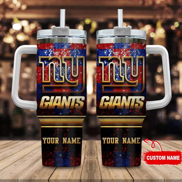 New York Giants NFL Custom Stanley Quencher 30oz-40oz Stainless Steel Tumbler Hot And Cold Tumbler