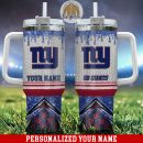 New York Giants Glitter NFL Custom Stanley Quencher 30oz-40oz Stainless Steel Tumbler Hot And Cold Tumbler