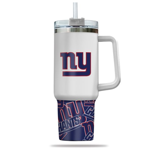 New York Giants NFL Custom Stanley Quencher 30oz-40oz Stainless Steel Tumbler Hot And Cold Tumbler - Image 2