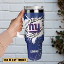 New York Giants Football NFL Custom Stanley Quencher 30oz-40oz Stainless Steel Tumbler Hot And Cold Tumbler