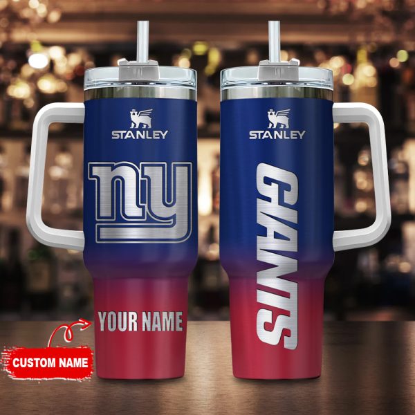 New York Giants NFL Custom Stanley Quencher 30oz-40oz Stainless Steel Tumbler Hot And Cold Tumbler