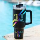 New York Giants NFL Hologram Logo Custom Stanley Quencher 30oz-40oz Stainless Steel Tumbler Hot And Cold Tumbler