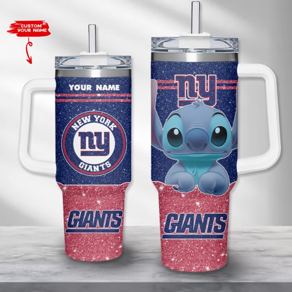 New York Giants NFL Custom Stanley Quencher 30oz-40oz Stainless Steel Tumbler Hot And Cold Tumbler
