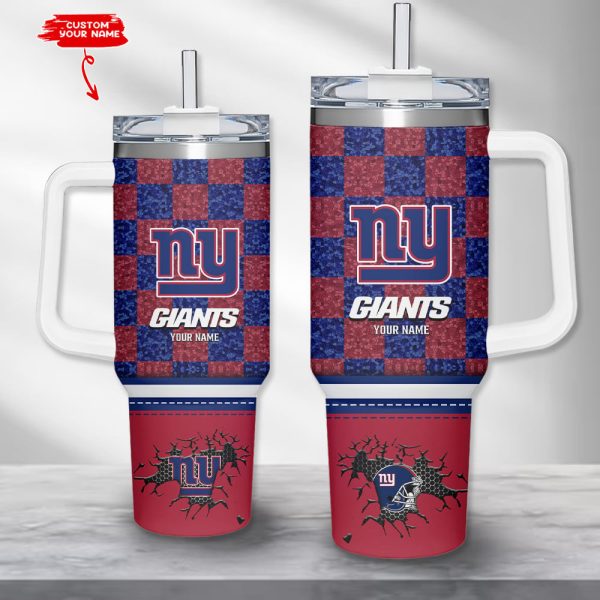 New York Giants NFL Custom Stanley Quencher 30oz-40oz Stainless Steel Tumbler Hot And Cold Tumbler