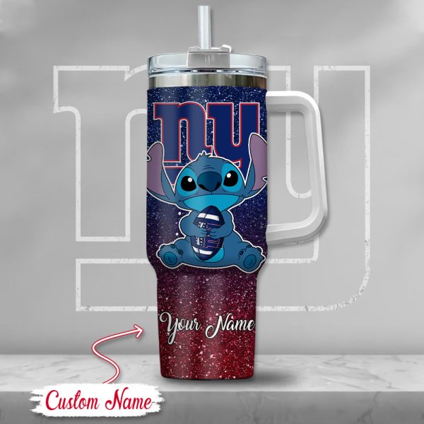 New York Giants NFL Custom Stanley Quencher 30oz-40oz Stainless Steel Tumbler Hot And Cold Tumbler - Image 2
