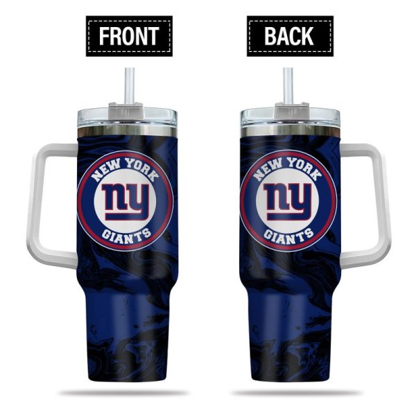 New York Giants NFL Custom Stanley Quencher 30oz-40oz Stainless Steel Tumbler Hot And Cold Tumbler