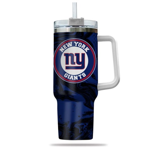 New York Giants NFL Custom Stanley Quencher 30oz-40oz Stainless Steel Tumbler Hot And Cold Tumbler - Image 2