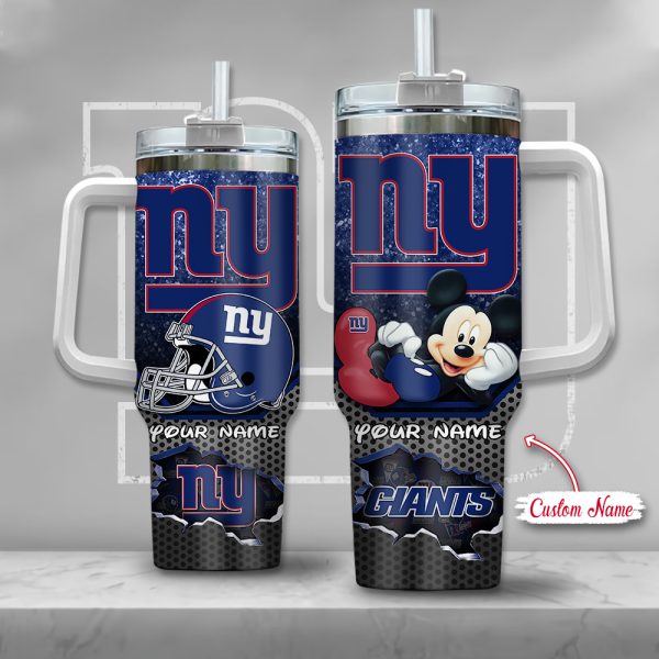 New York Giants NFL Custom Stanley Quencher 30oz-40oz Stainless Steel Tumbler Hot And Cold Tumbler