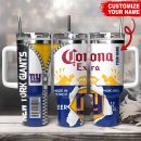 New York Giants NFL Corona Extra Custom Stanley Quencher 30oz-40oz Stainless Steel Tumbler Hot And Cold Tumbler