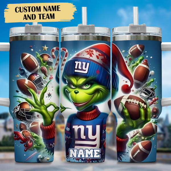 New York Giants NFL Custom Stanley Quencher 30oz-40oz Stainless Steel Tumbler Hot And Cold Tumbler