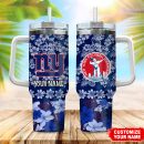 New York Giants NFL Tropical Floral Custom Stanley Quencher 30oz-40oz Stainless Steel