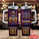 New York Giants NFL Golden Logos US Flag Custom Stanley Quencher 30oz-40oz Stainless Steel Tumbler Hot And Cold Tumbler