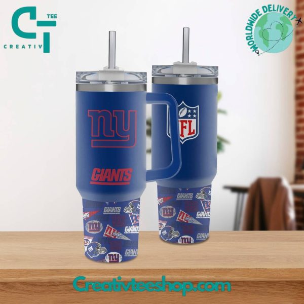 New York Giants NFL Custom Stanley Quencher 30oz-40oz Stainless Steel Tumbler Hot And Cold Tumbler