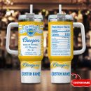 Los Angeles Chargers NFL Nutrition Facts Custom Stanley Quencher 30oz-40oz Stainless Steel Tumbler Hot And Cold Tumbler