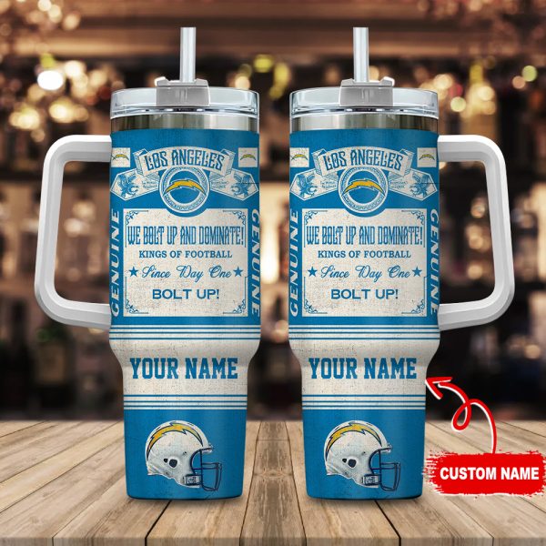 Los Angeles Chargers NFL Vintage Kings Of Football Custom Stanley Quencher 30oz-40oz Stainless Steel Tumbler Hot And Cold Tumbler