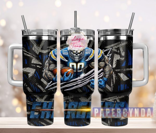 Los Angeles Chargers Custom Stanley Quencher 30oz-40oz Stainless Steel Tumbler Hot And Cold Tumbler