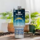 Los Angeles Chargers NFL Glitter Custom Stanley Quencher 30oz-40oz Stainless Steel Tumbler Hot And Cold Tumbler