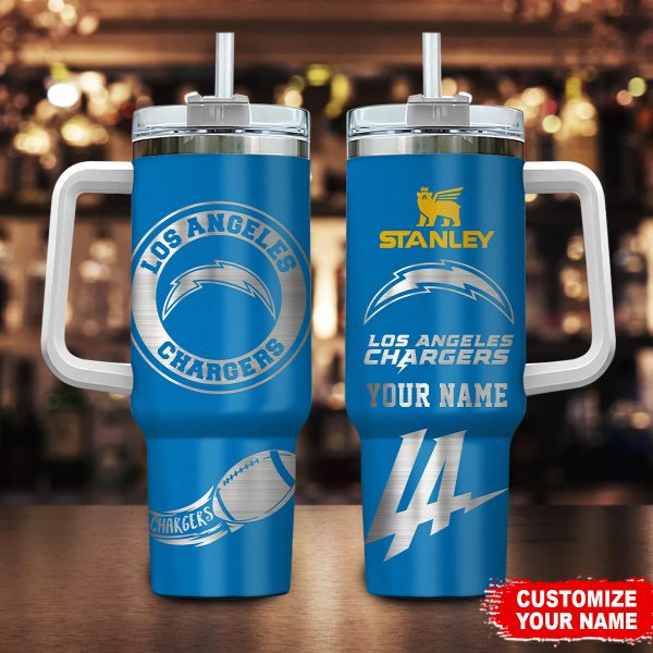 Los Angeles Chargers NFL Custom Stanley Quencher 30oz-40oz Stainless Steel Tumbler Hot And Cold Tumbler