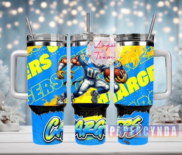 Los Angeles Chargers Custom Stanley Quencher 30oz-40oz Stainless Steel Tumbler Hot And Cold Tumbler