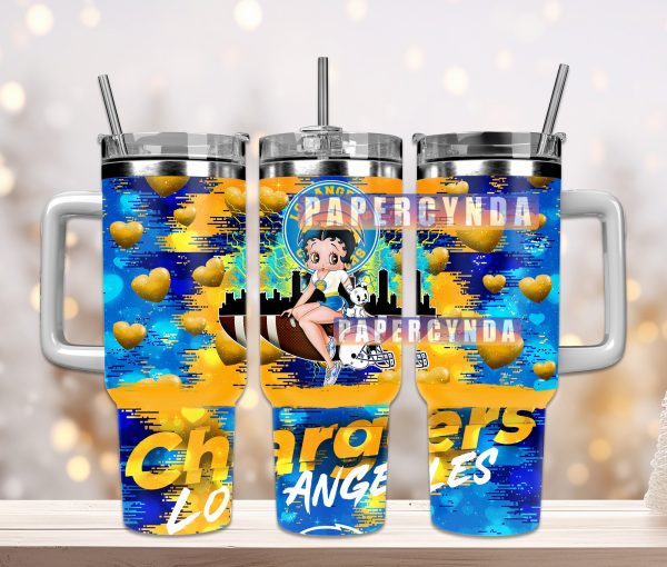 Los Angeles Chargers Custom Stanley Quencher 30oz-40oz Stainless Steel Tumbler Hot And Cold Tumbler