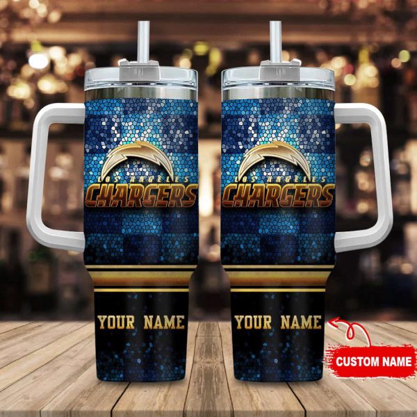Los Angeles Chargers NFL Custom Stanley Quencher 30oz-40oz Stainless Steel Tumbler Hot And Cold Tumbler