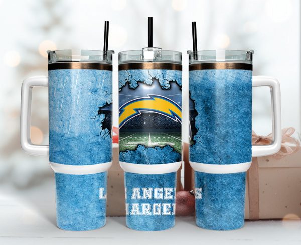 Los Angeles Chargers NFL Custom Stanley Quencher 30oz-40oz Stainless Steel Tumbler Hot And Cold Tumbler