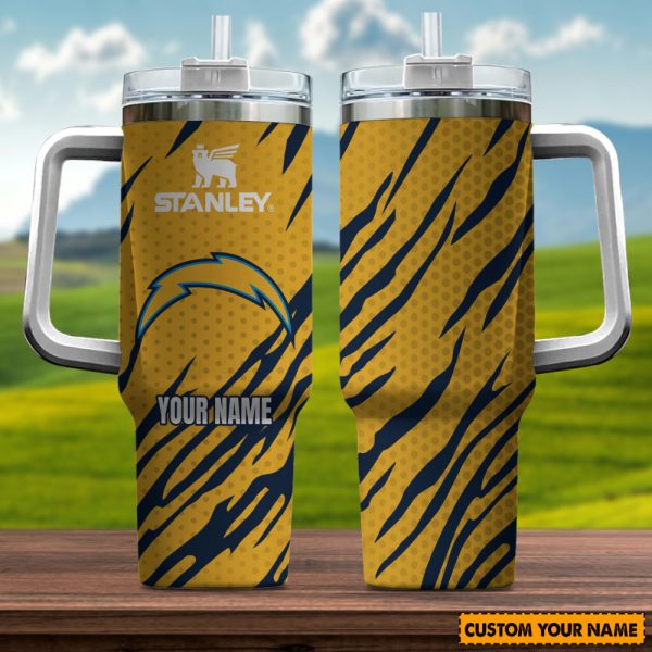 Los Angeles Chargers NFL Custom Stanley Quencher 30oz-40oz Stainless Steel Tumbler Hot And Cold Tumbler