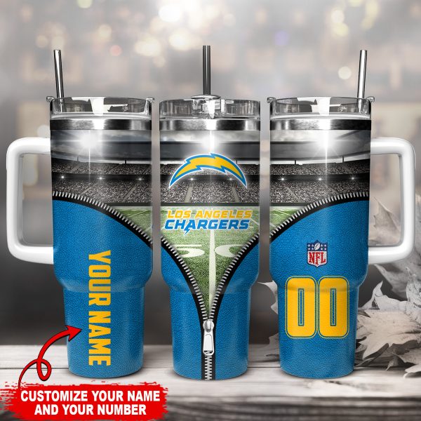 Los Angeles Chargers NFL Custom Stanley Quencher 30oz-40oz Stainless Steel Tumbler Hot And Cold Tumbler