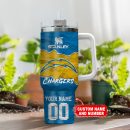 Los Angeles Chargers NFL Custom Stanley Quencher 30oz-40oz Stainless Steel Tumbler Hot And Cold Tumbler