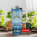Los Angeles Chargers NFL Glitter Custom Stanley Quencher 30oz-40oz Stainless Steel Tumbler Hot And Cold Tumbler