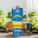 Los Angeles Chargers NFL Custom Stanley Quencher 30oz-40oz Stainless Steel Tumbler Hot And Cold Tumbler