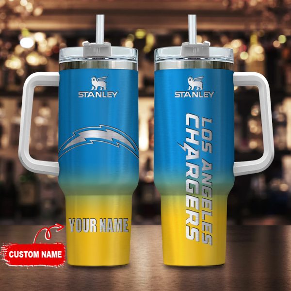 Los Angeles Chargers NFL Custom Stanley Quencher 30oz-40oz Stainless Steel Tumbler Hot And Cold Tumbler