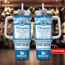 Los Angeles Chargers NFL Kings Of Football Custom Stanley Quencher 30oz-40oz Stainless Steel Tumbler Hot And Cold Tumbler