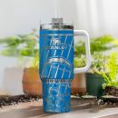 Los Angeles Chargers NFL Silver Custom Stanley Quencher 30oz-40oz Stainless Steel Tumbler Hot And Cold Tumbler