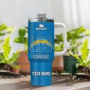 Los Angeles Chargers NFL 3D Logo Custom Stanley Quencher 30oz-40oz Stainless Steel Tumbler Hot And Cold Tumbler