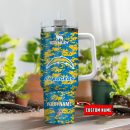 Los Angeles Chargers NFL Camouflage Custom Stanley Quencher 30oz-40oz Stainless Steel Tumbler Hot And Cold Tumbler
