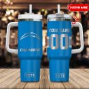 Los Angeles Chargers NFL Laser Engraved Effect Custom Stanley Quencher 30oz-40oz Stainless Steel Tumbler Hot And Cold Tumbler
