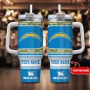 Los Angeles Chargers NFL Custom Stanley Quencher 30oz-40oz Stainless Steel Tumbler Hot And Cold Tumbler