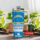Los Angeles Chargers NFL Custom Stanley Quencher 30oz-40oz Stainless Steel Tumbler Hot And Cold Tumbler