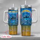 NFL Los Angeles Chargers Stitch Glitter Custom Stanley Quencher 30oz-40oz Stainless Steel Tumbler Hot And Cold Tumbler